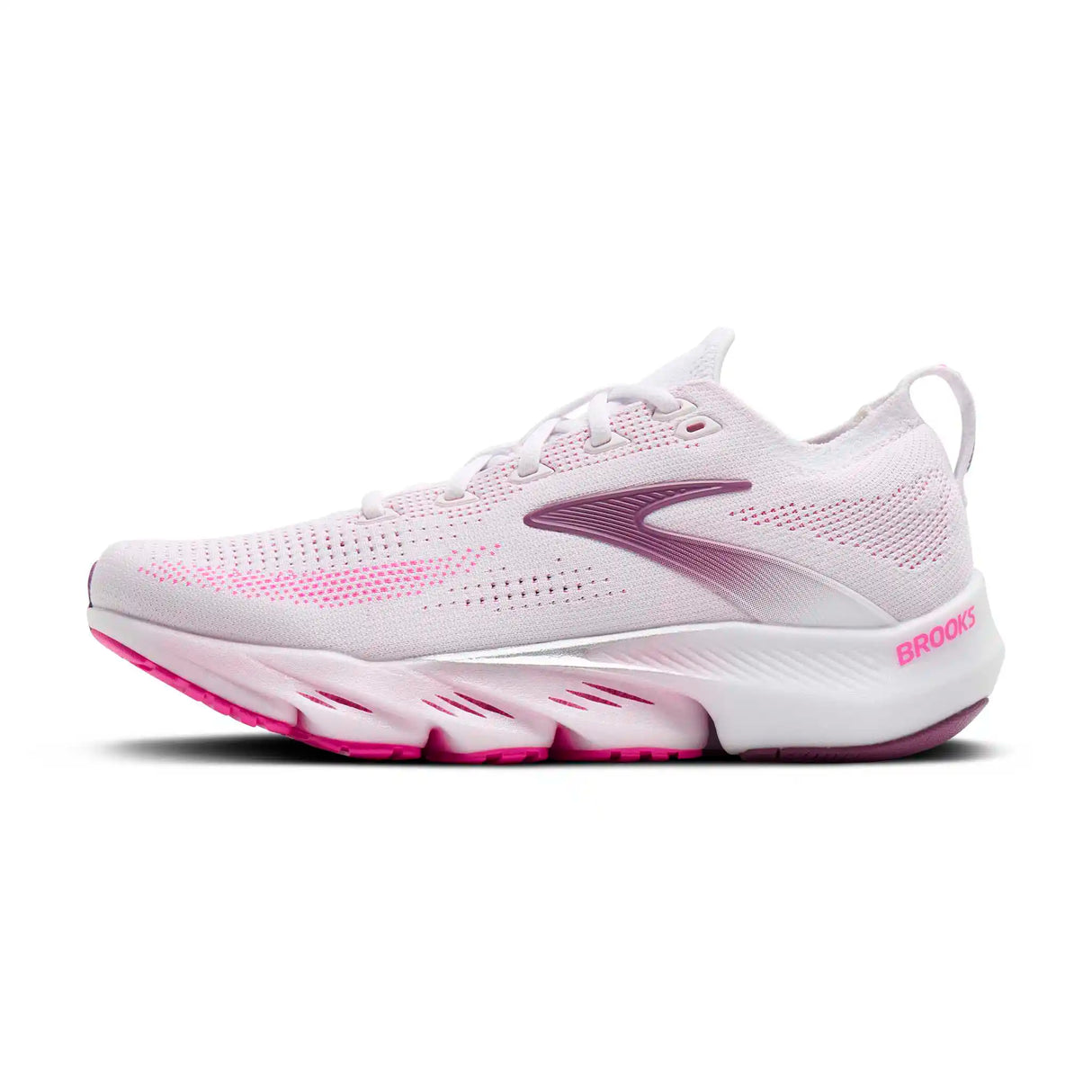 Brooks Glycerin Flex chaussures de course à pied pour femme - White / Cyber Pink / Argyle