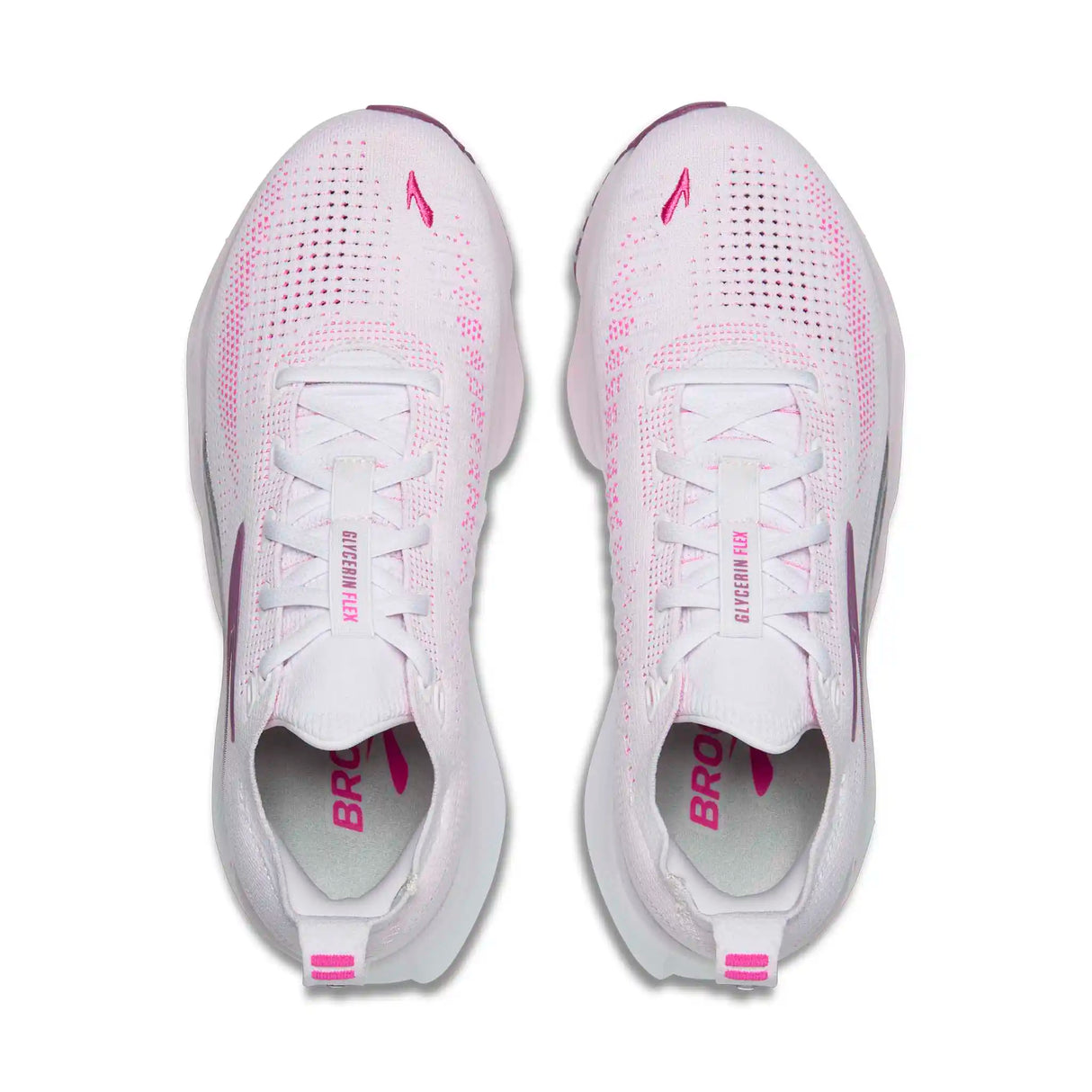 Brooks Glycerin Flex chaussures de course à pied pour femme - White / Cyber Pink / Argyle