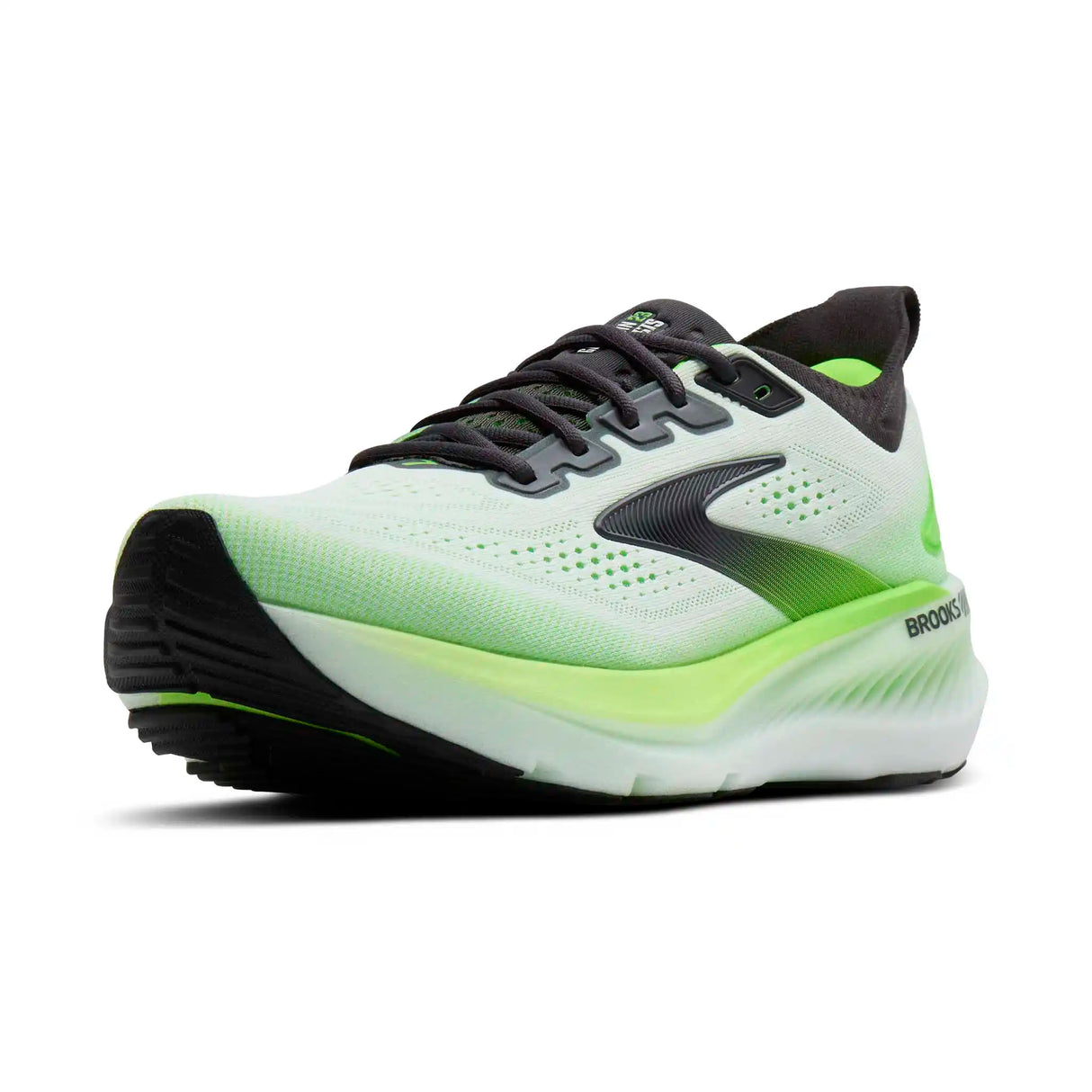 Brooks Glycerin GTS 23 chaussures de course homme - White / Phantom / Green Gecko