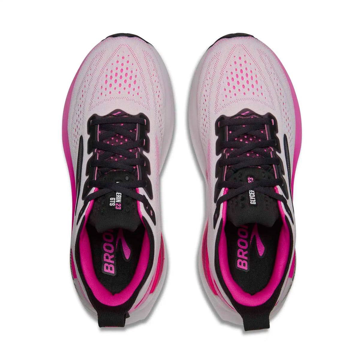 Brooks Glycerin GTS 23 chaussures de course femme - White / Phantom / Cyber Pink