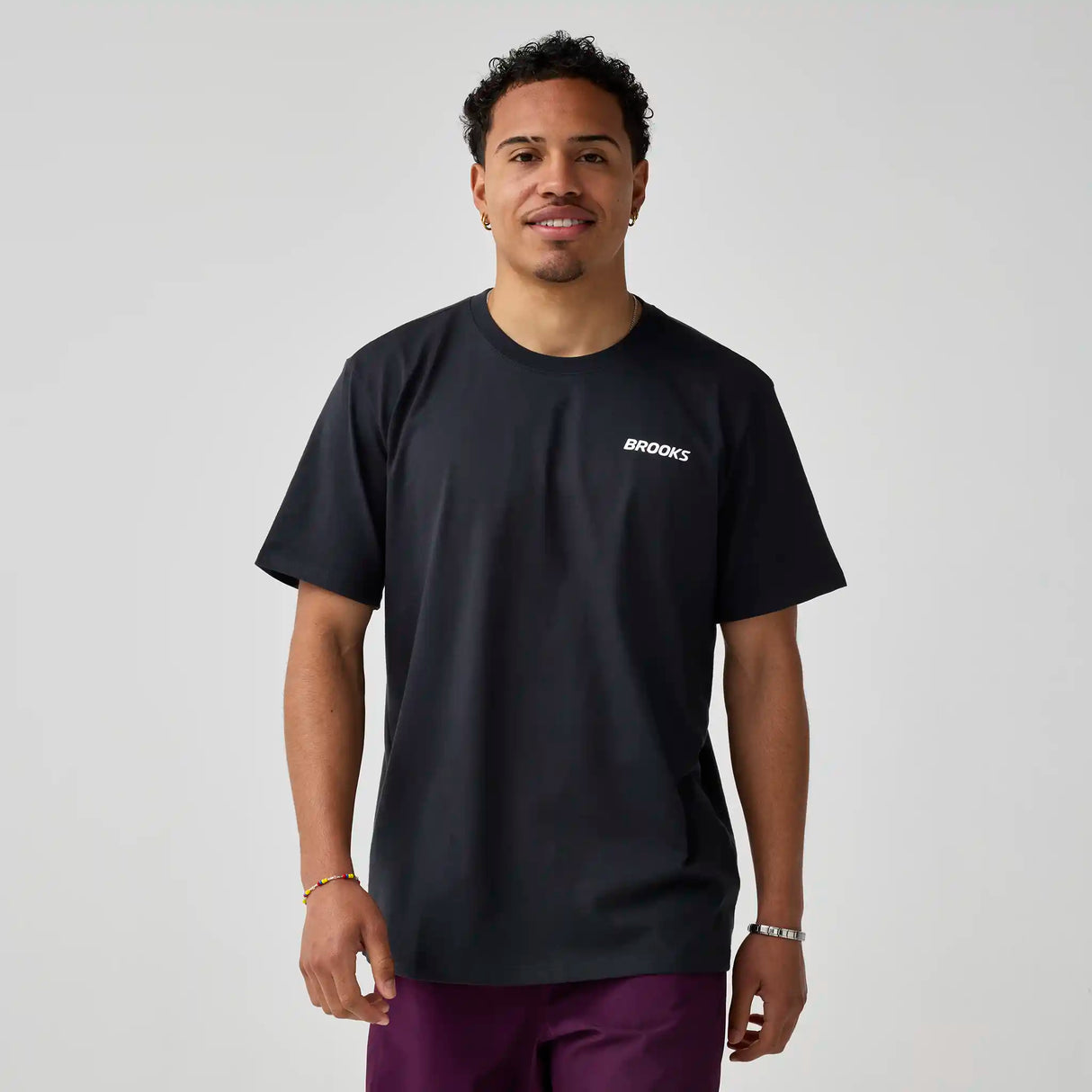 Brooks Graphic t-shirt homme - Noir / Blanc / Slate Grey