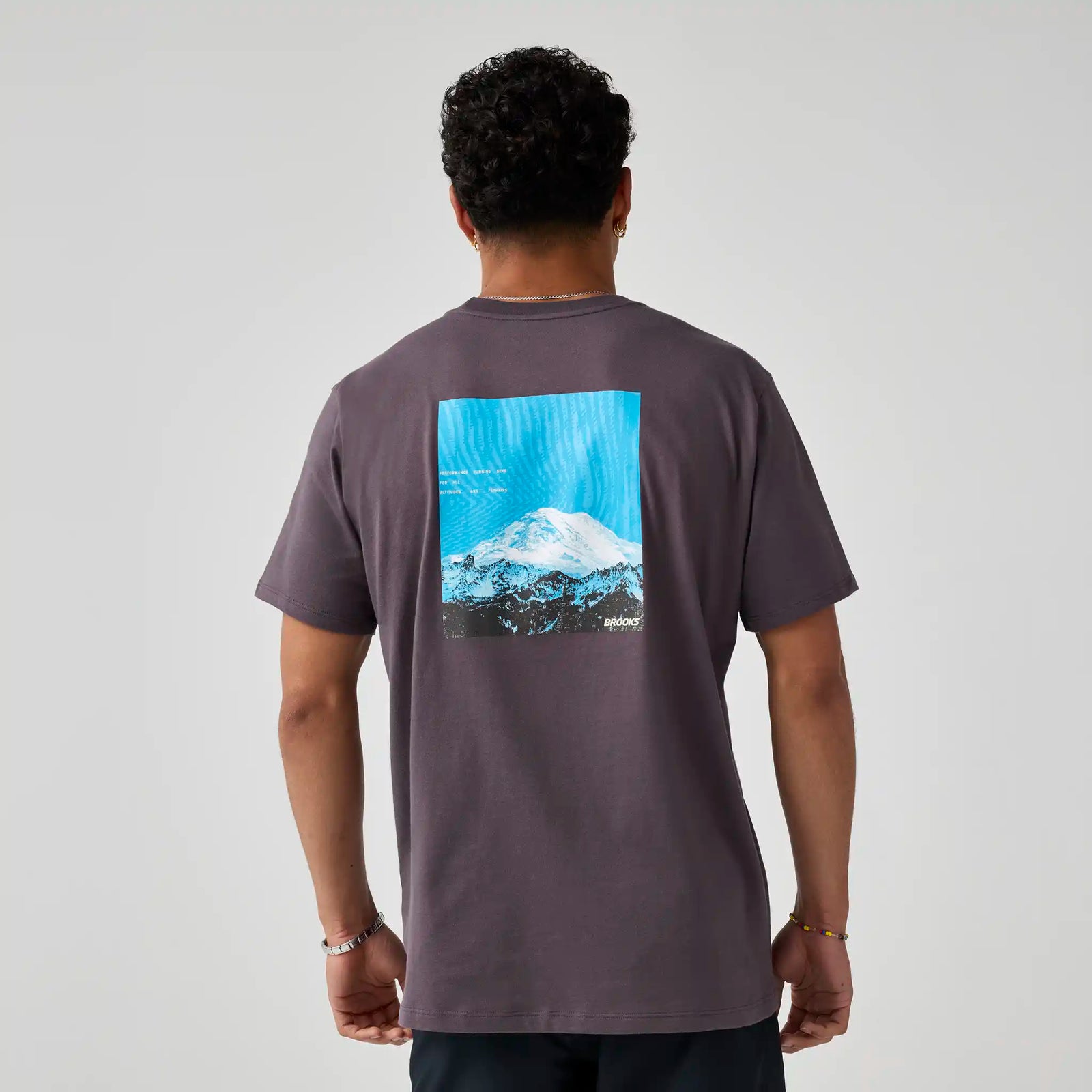 Brooks Graphic t-shirt homme - Dk Russet / Atomic Blue