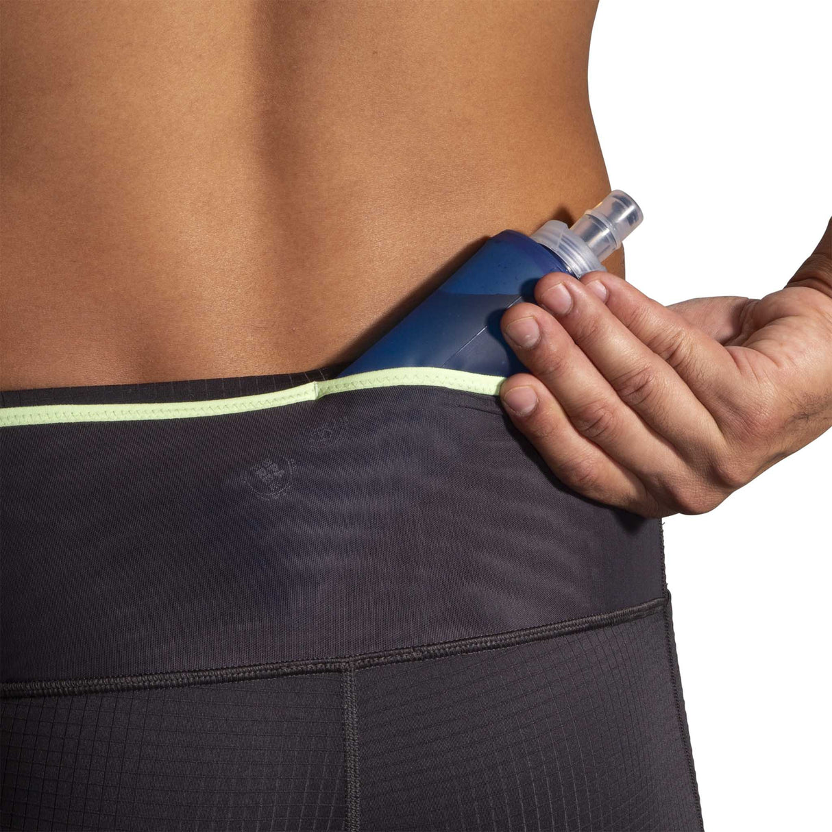 Brooks High Point leggings de course à pied homme details dos- Phantom Grey