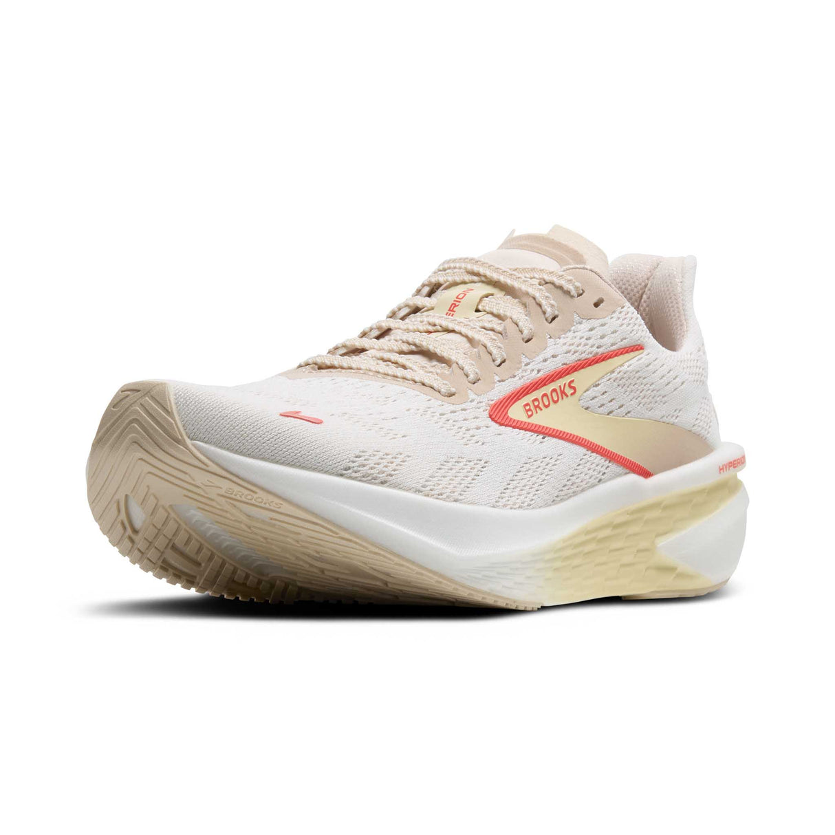 Brooks Hyperion 2 souliers de course à pied femme pointe - White / Peach / Coral