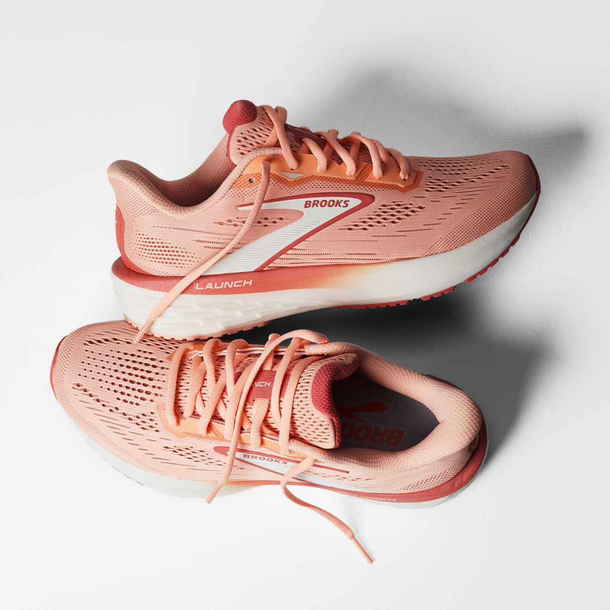 Brooks Launch 12 chaussures de course à pied femme - Peach / Coconut / Peach Echo