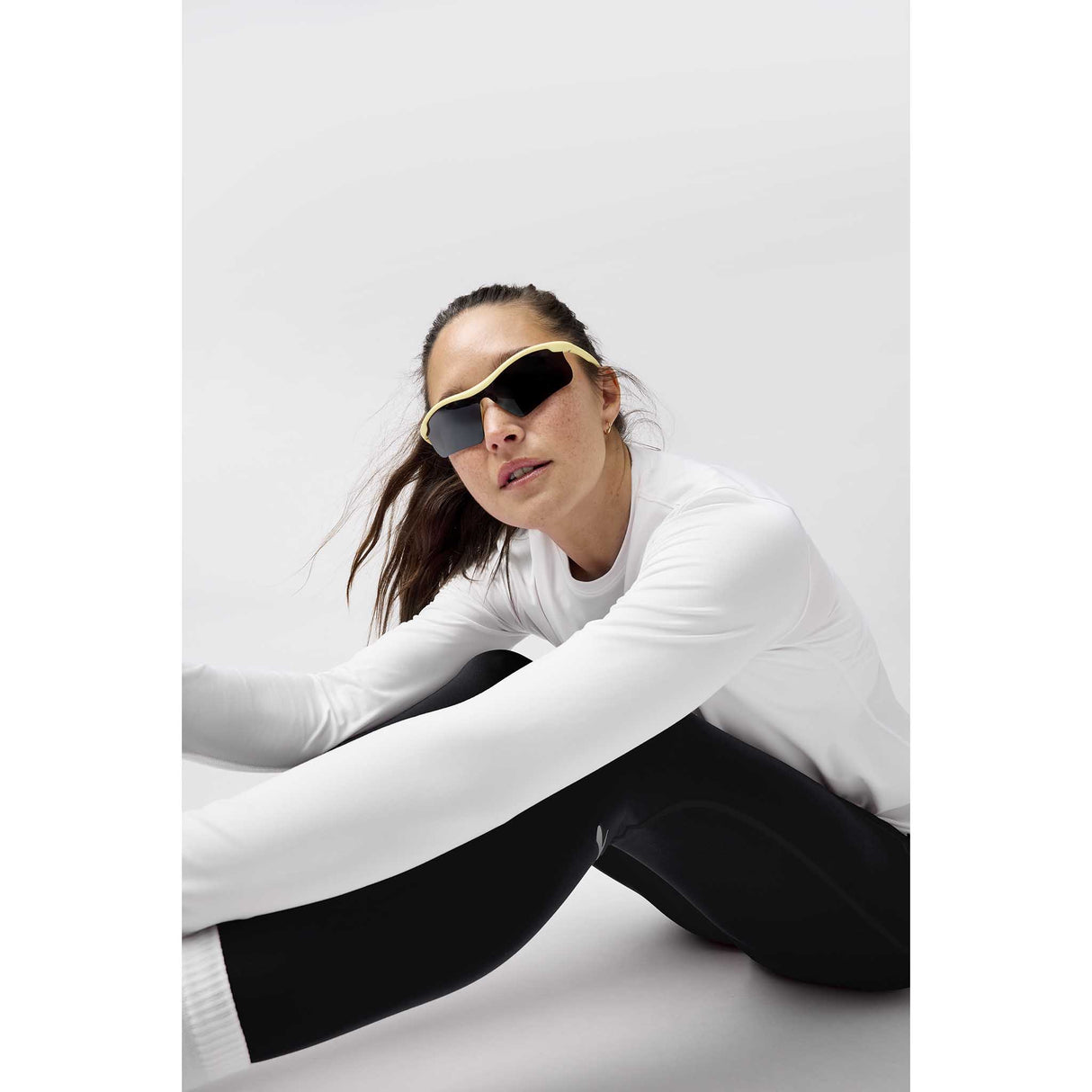 Brooks Luxe chandail de course à manches longues femme live - Blanc