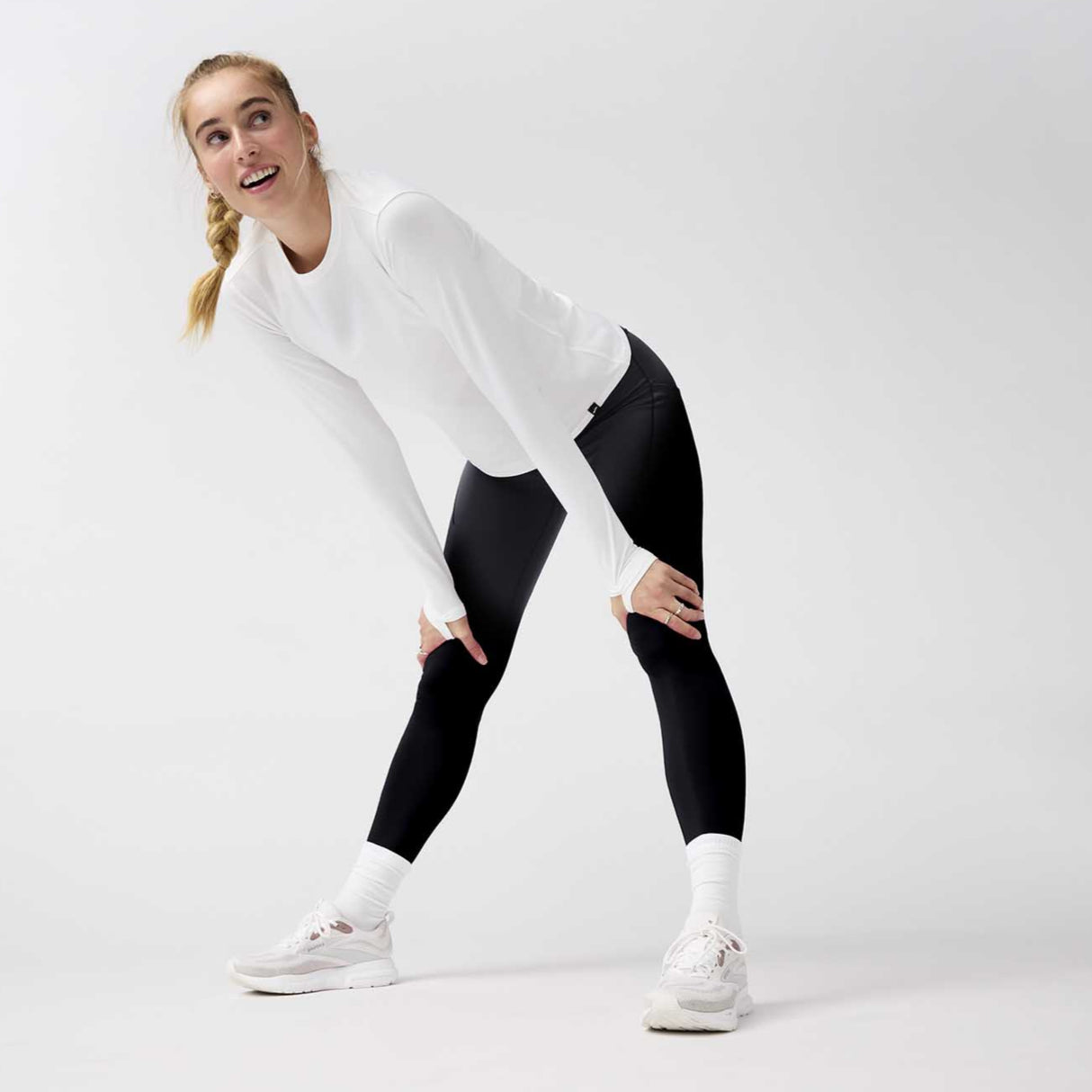 Brooks Luxe chandail de course à manches longues femme - Blanc