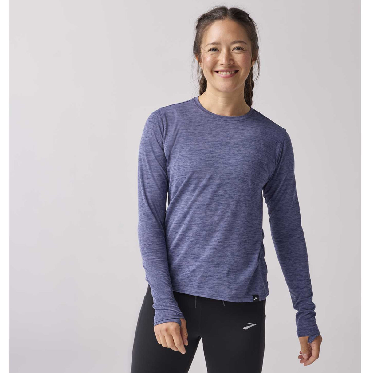 Brooks Luxe chandail de course à manches longues femme - Heather Nightshadow