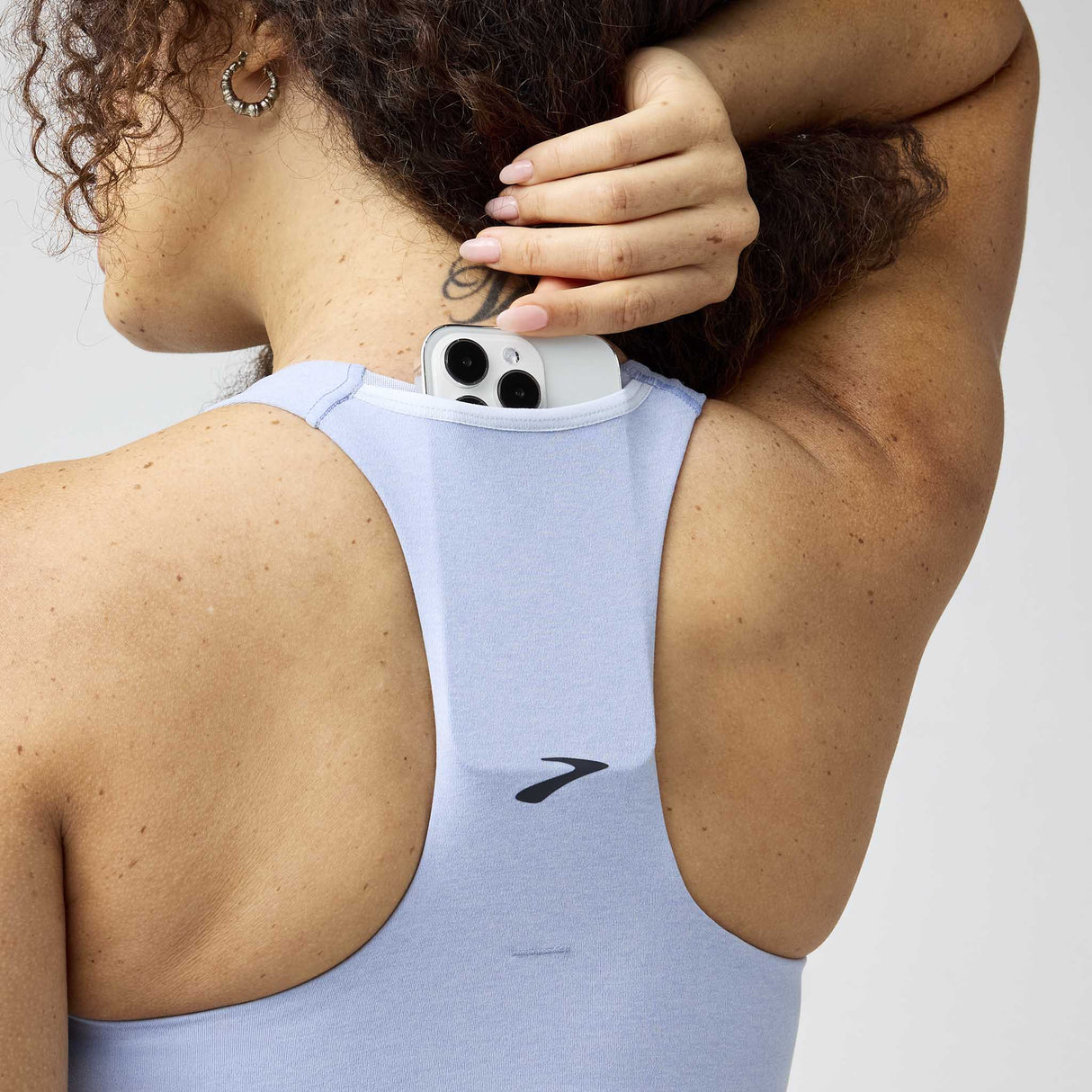 Brooks Luxe Pocket Bra soutien-gorge de course à pied -Heather Halogen Blue