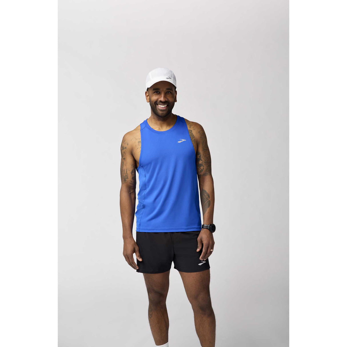 Brooks Atmosphere Singlet 3.0 camisole de course à pied homme face live - Neo Blue