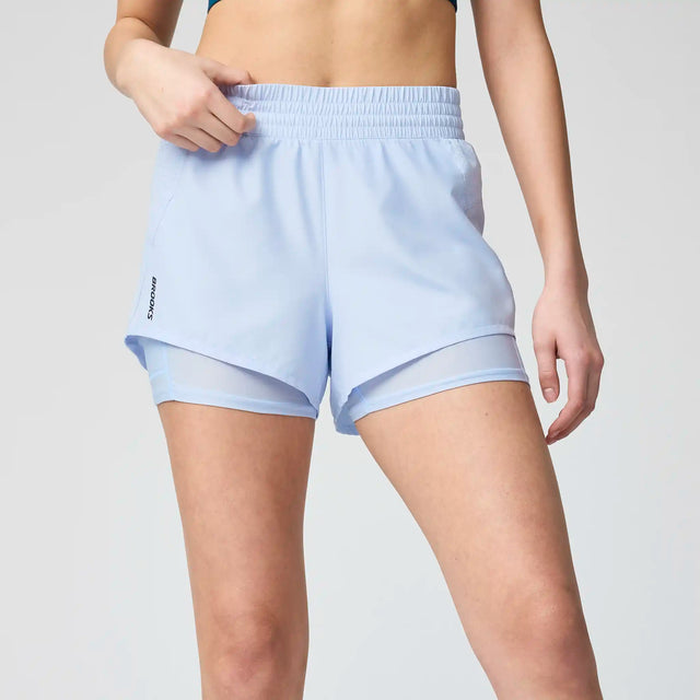 Brooks Dash short de course à pied 3 po 2-en-1 pour femme - Halogen Blue