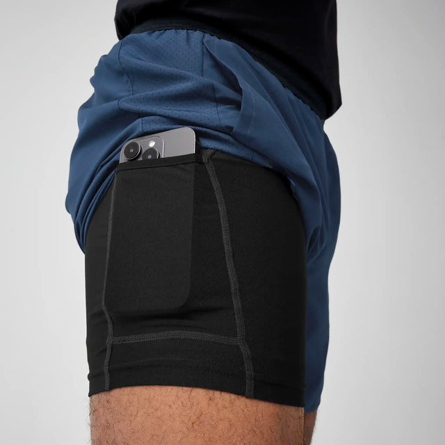 Brooks Dash short de course à pied 6 po 2-en-1 pour homme - Midnight Run / Noir