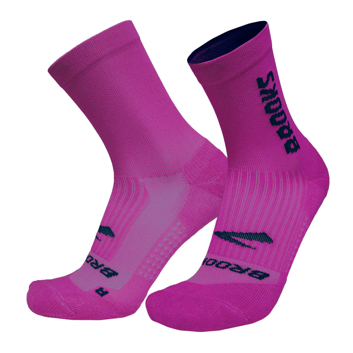 Brooks Ghost Crew chaussettes de course à pied - Magenta / BR Crew