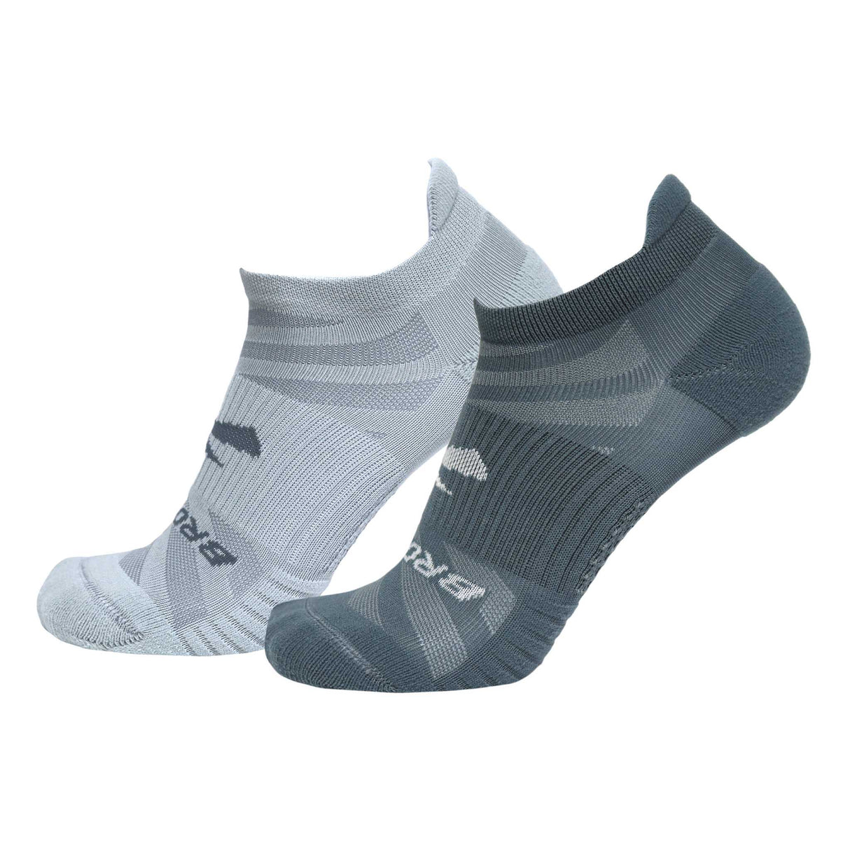 Brooks Ghost Lite No Show 2-Pack chaussettes de course à pied unisexes - Storm & Smoke