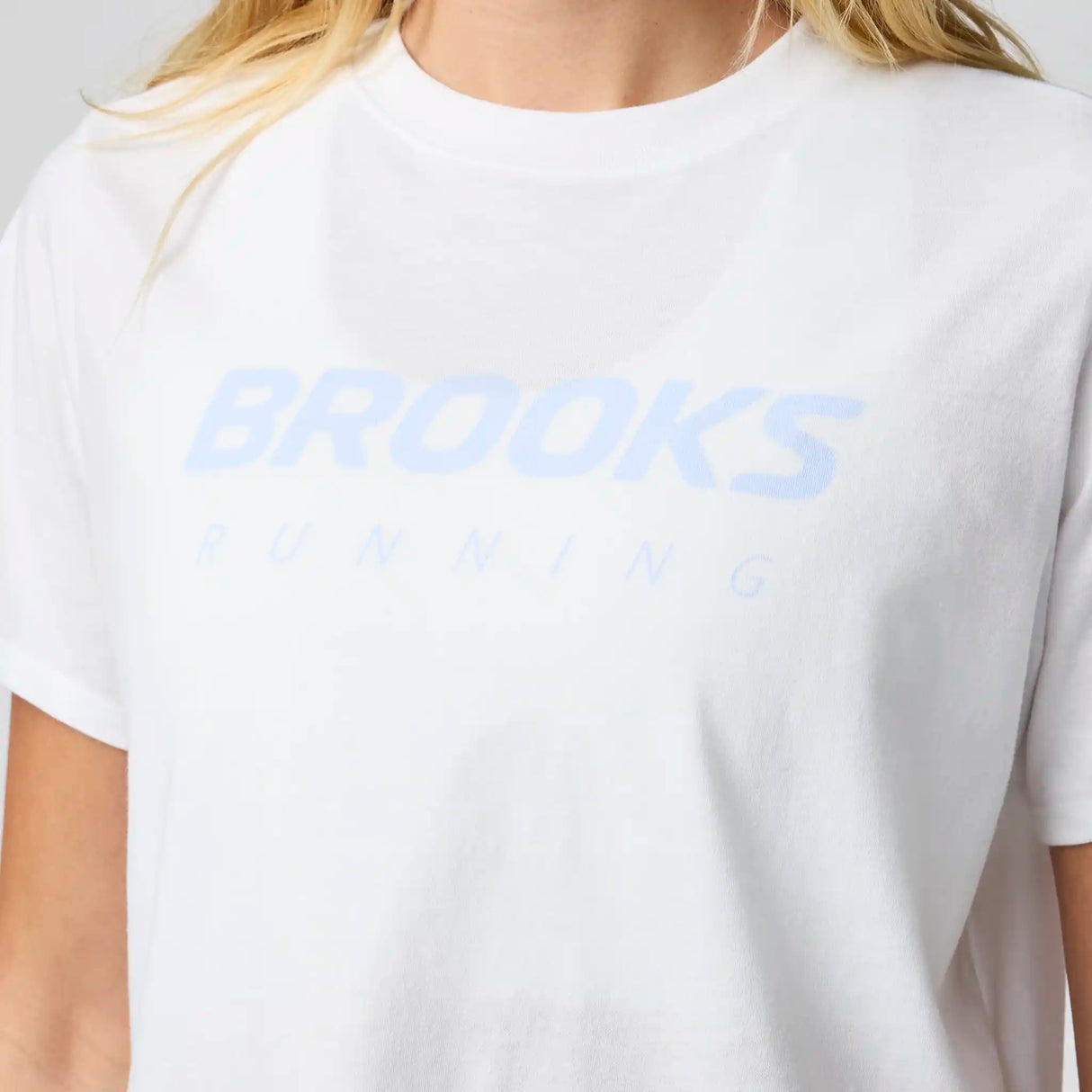 Brooks Graphic t-shirt de course à pied - White / Halogen Blue