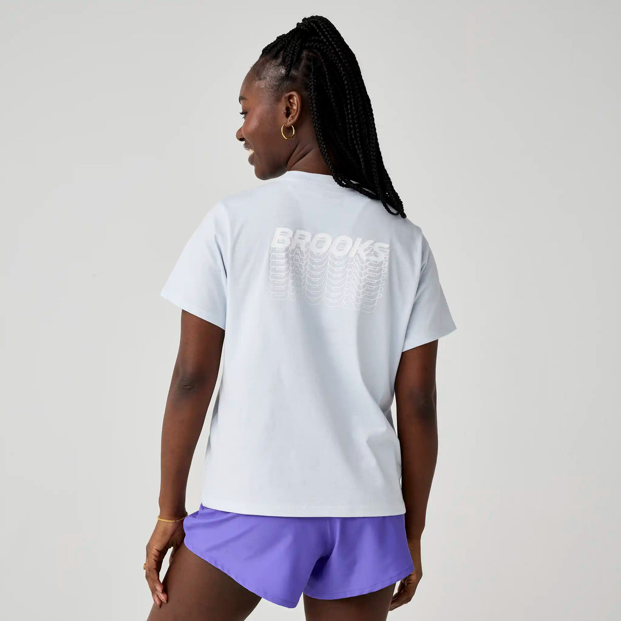 Brooks Graphic t-shirt de course à pied - Halogen Blue / White