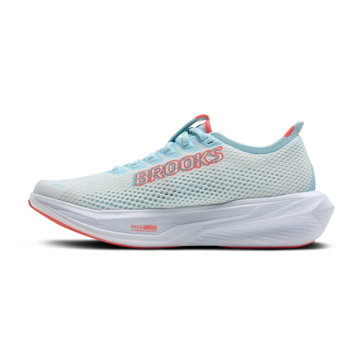 Brooks Running Hyperion 3 pour femme lateral - White / Pink Clay / Atomizer