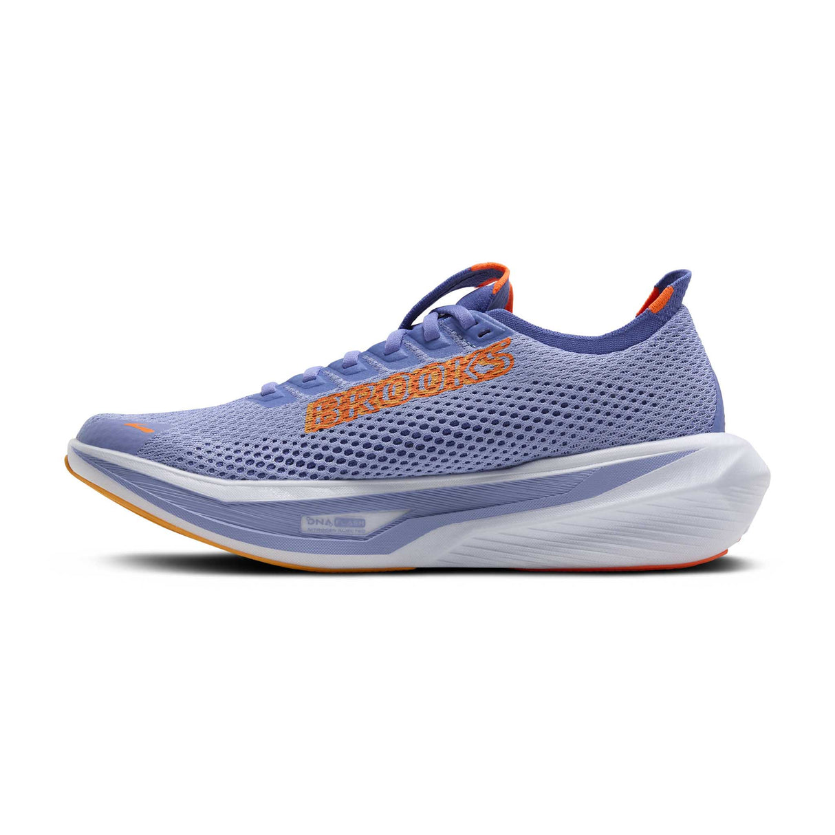 Brooks Running Hyperion 3 pour femme lateral - Blue Heron / Orange / White