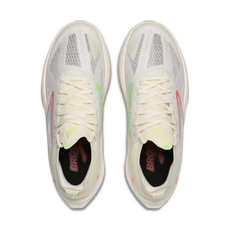 Brooks Hyperion Max 3 chaussures de course à pied homme empeigne - Coconut / Green Gecko / Pink Clay