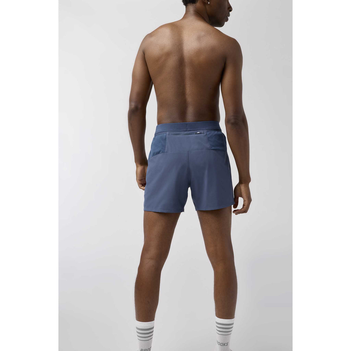 Brooks Journey 5-inch short de course à pied pour homme - Blue Slate / Speed Logo