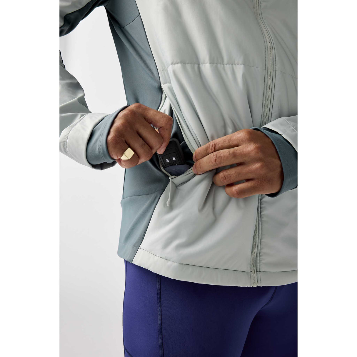 Brooks Shield Hybrid Jacket 3.0 manteau de course à pied homme action - Smoke / Storm