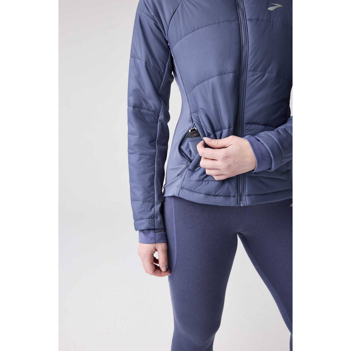 Brooks Shield Hybrid Jacket 3.0 manteau de course femme action - Nightshadow