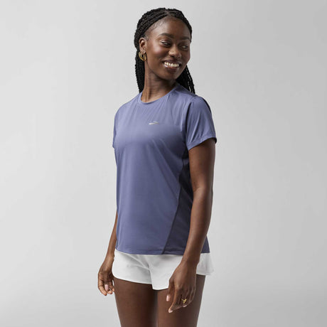 Brooks Sprint Free 3.0 T-shirt de course à manches courtes femme face - Nightshadow / Dk Nightshadow