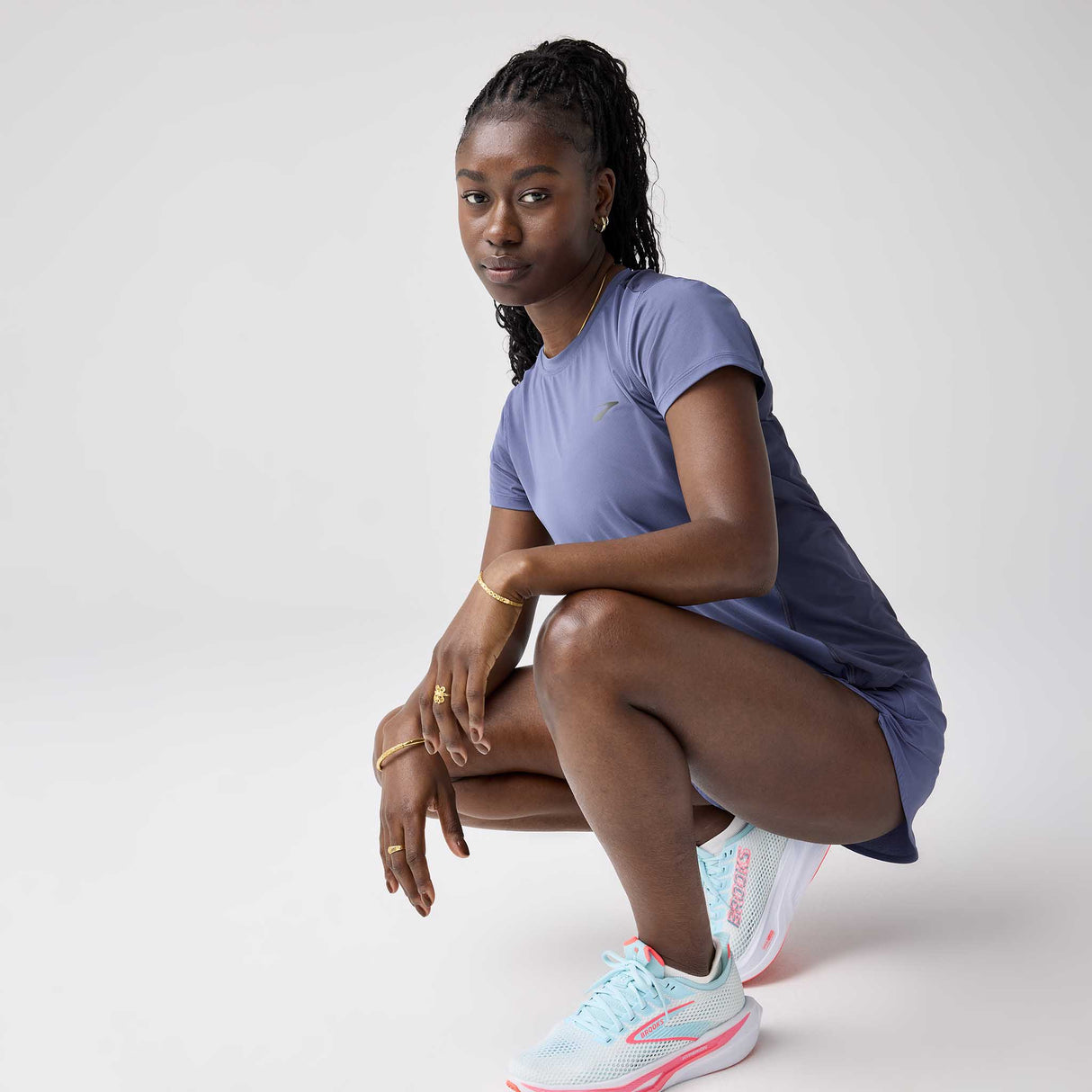 Brooks Sprint Free 3.0 T-shirt de course à manches courtes femme live - Nightshadow / Dk Nightshadow