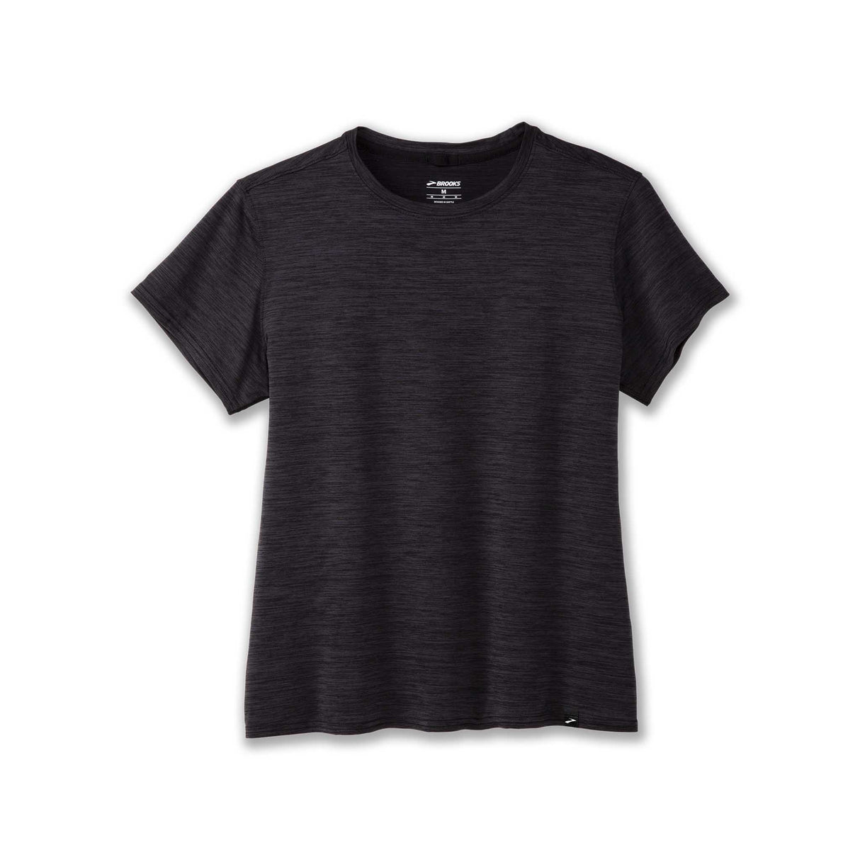 Brooks Luxe T-shirt de course à pied à manches courtes femme - Heather Deep Black