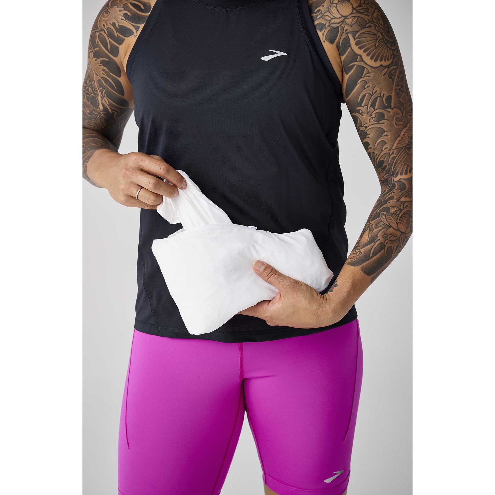Brooks Canopy Packable Jacket coupe-vent de course à pied pour femme - Blanc