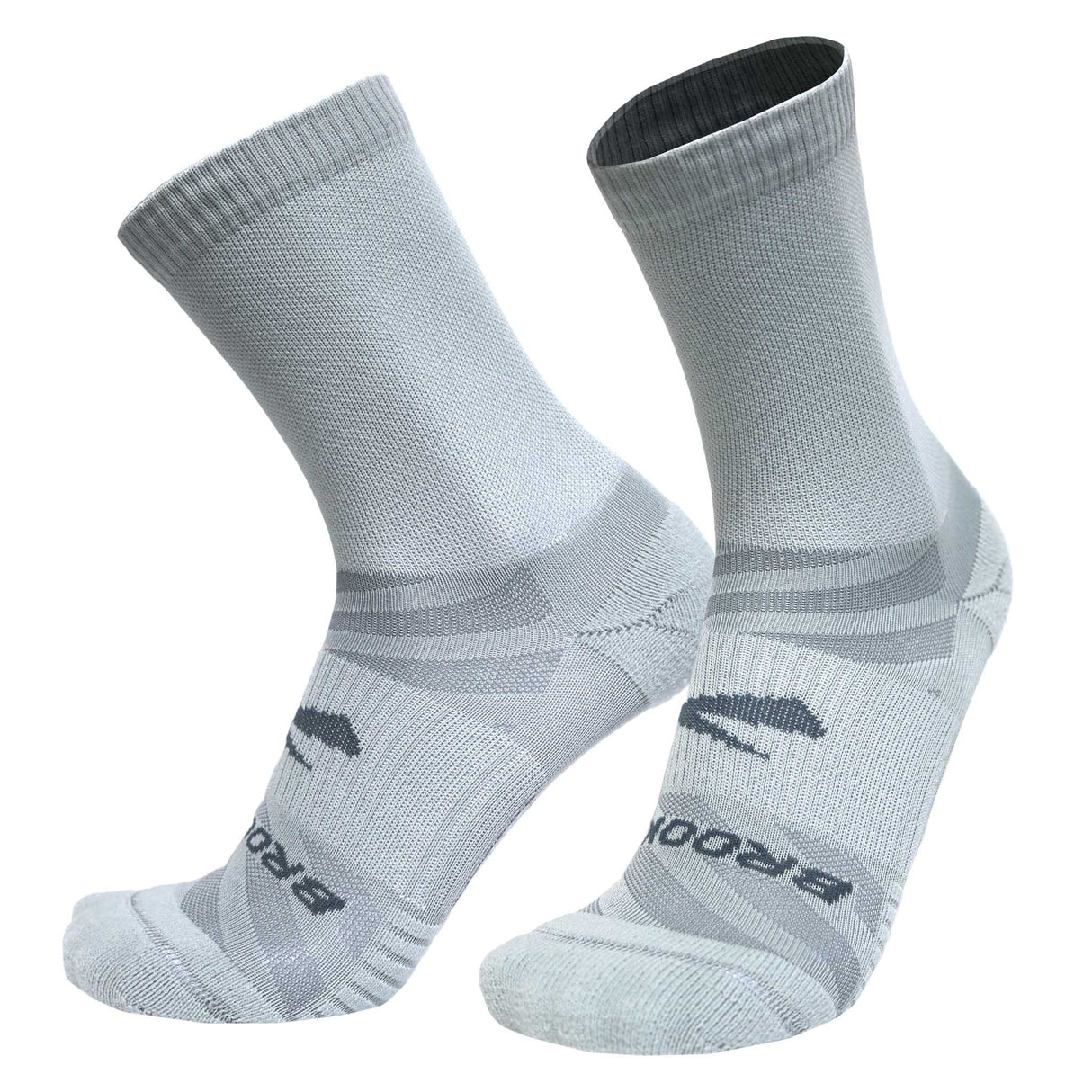 Brooks Ghost Crew 2-pack chaussettes de course à pied unisexes - Storm & Smoke