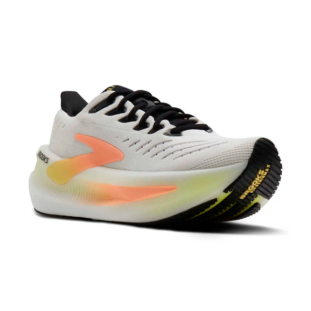 Brooks Glycerin Max 2 chaussures de course à pied femme - White / Cyber Yellow / Nightlife