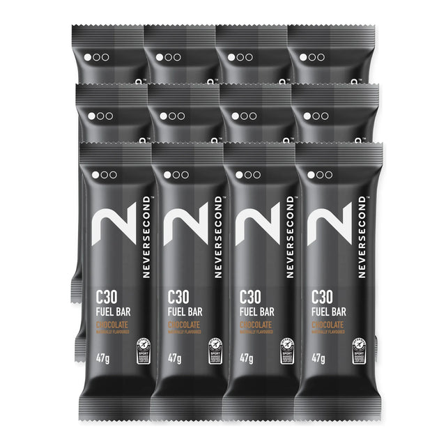 Neversecond C30 Fuel Bar Chocolate Box of 12