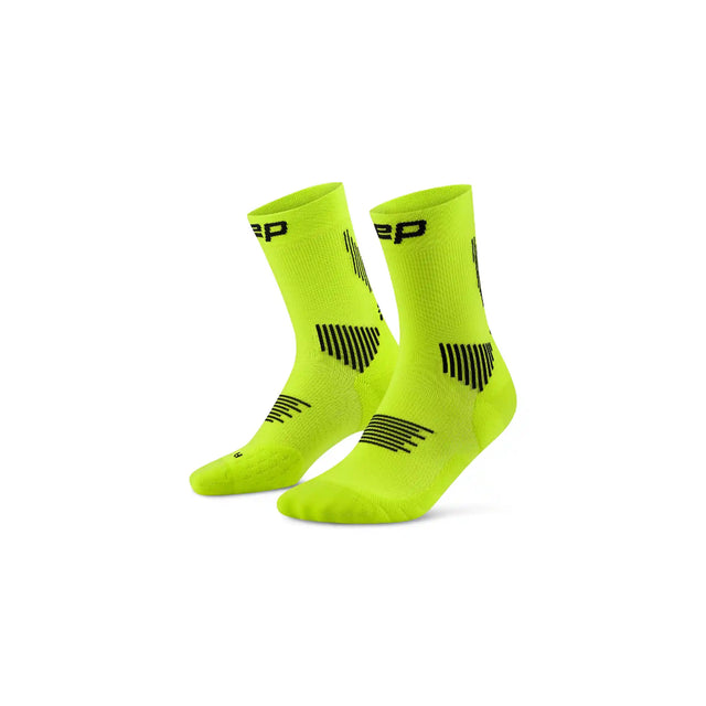 CEP Chaussettes Core Run Mid Cut pour homme - Lime / Noir