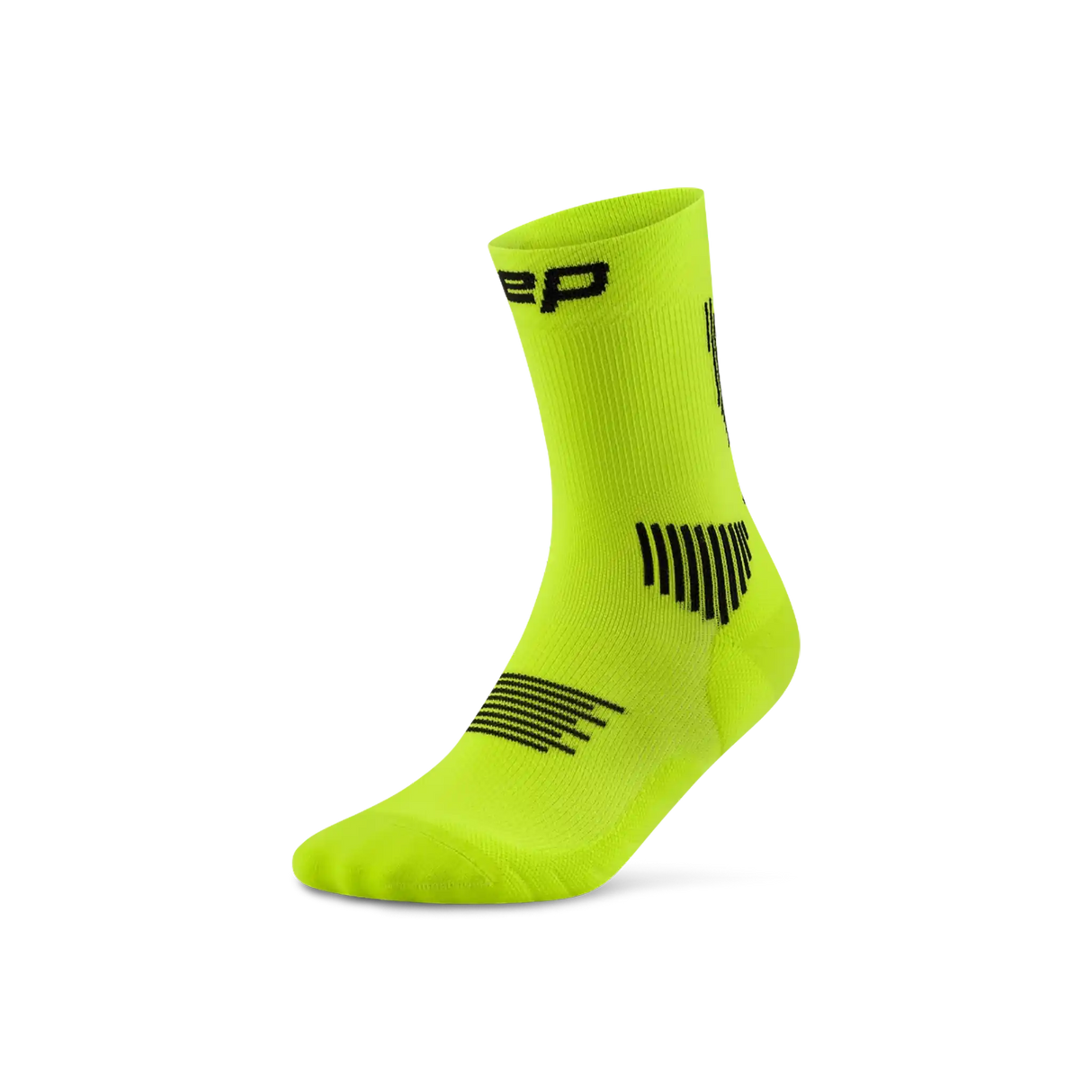 CEP Chaussettes Core Run Mid Cut pour homme - Lime / Noir