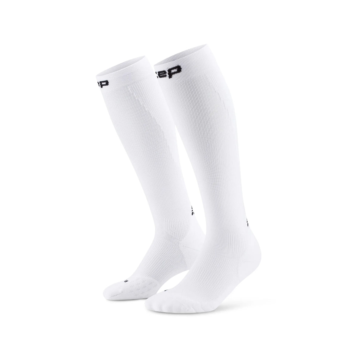 CEP Core Run Tall Mid Cushion Compression Sock - White