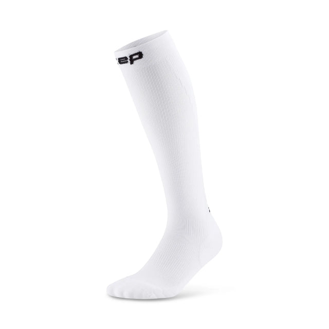 CEP Core Run Tall Mid Cushion Compression Sock - White