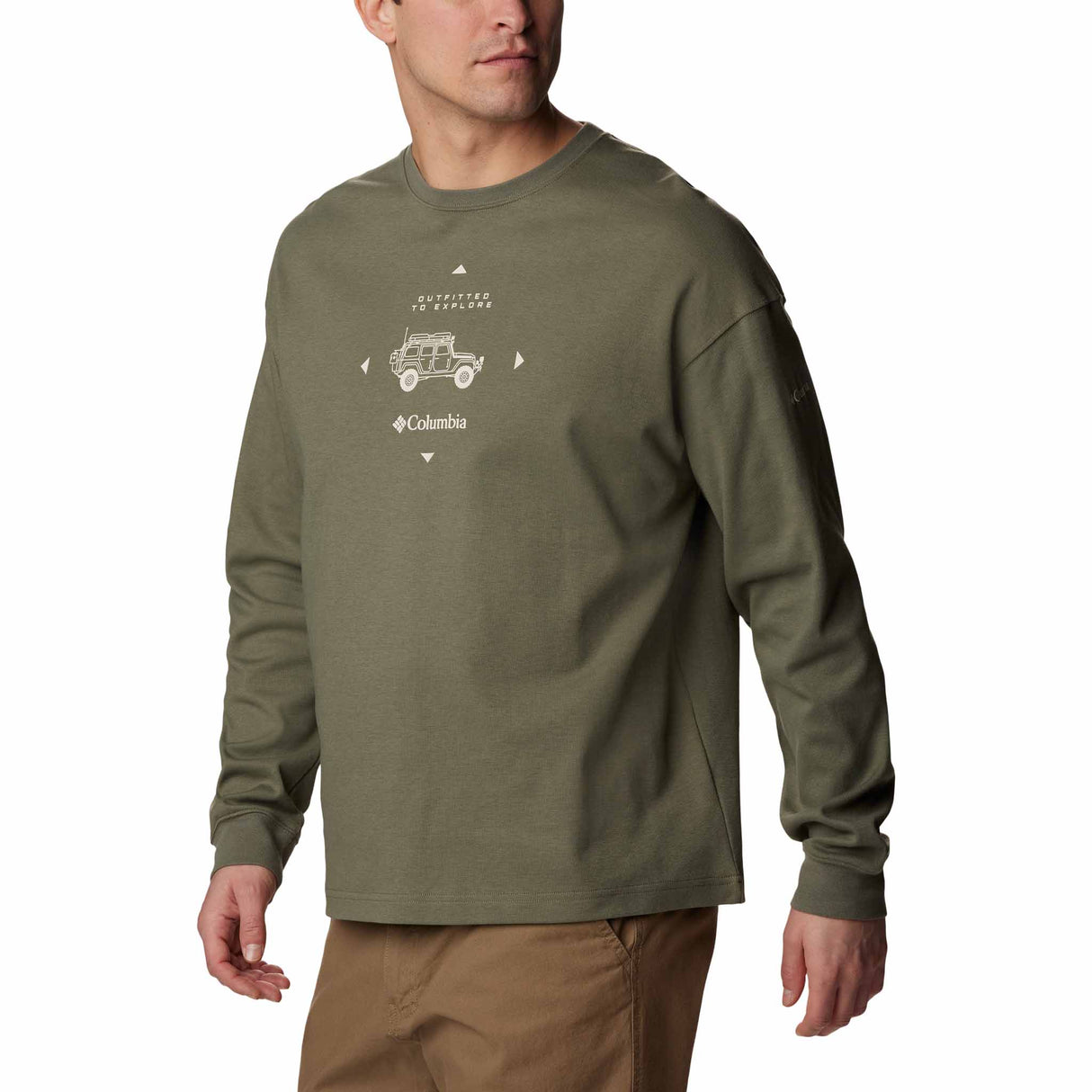 Columbia Duxbery™ Relaxed t-shirt manches longues pour homme - Stone Green / Overlander Graphic