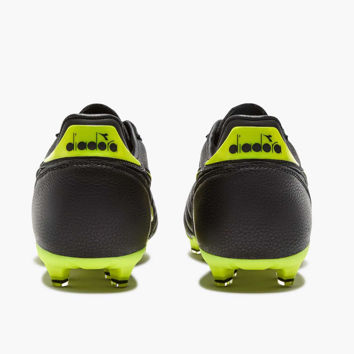 Diadora Brasil Icon LT+LP12 chaussures de soccer à crampons - Noir / Jaune Fluo