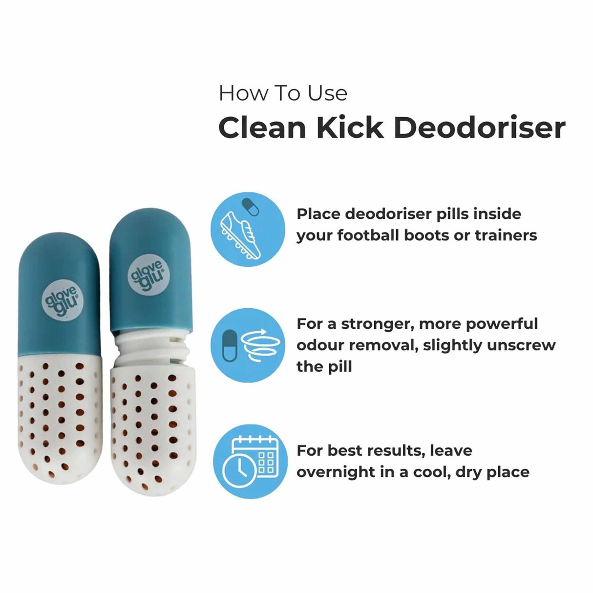 GloveGlu Clean Kick Deodorizer for Soccer Shoes