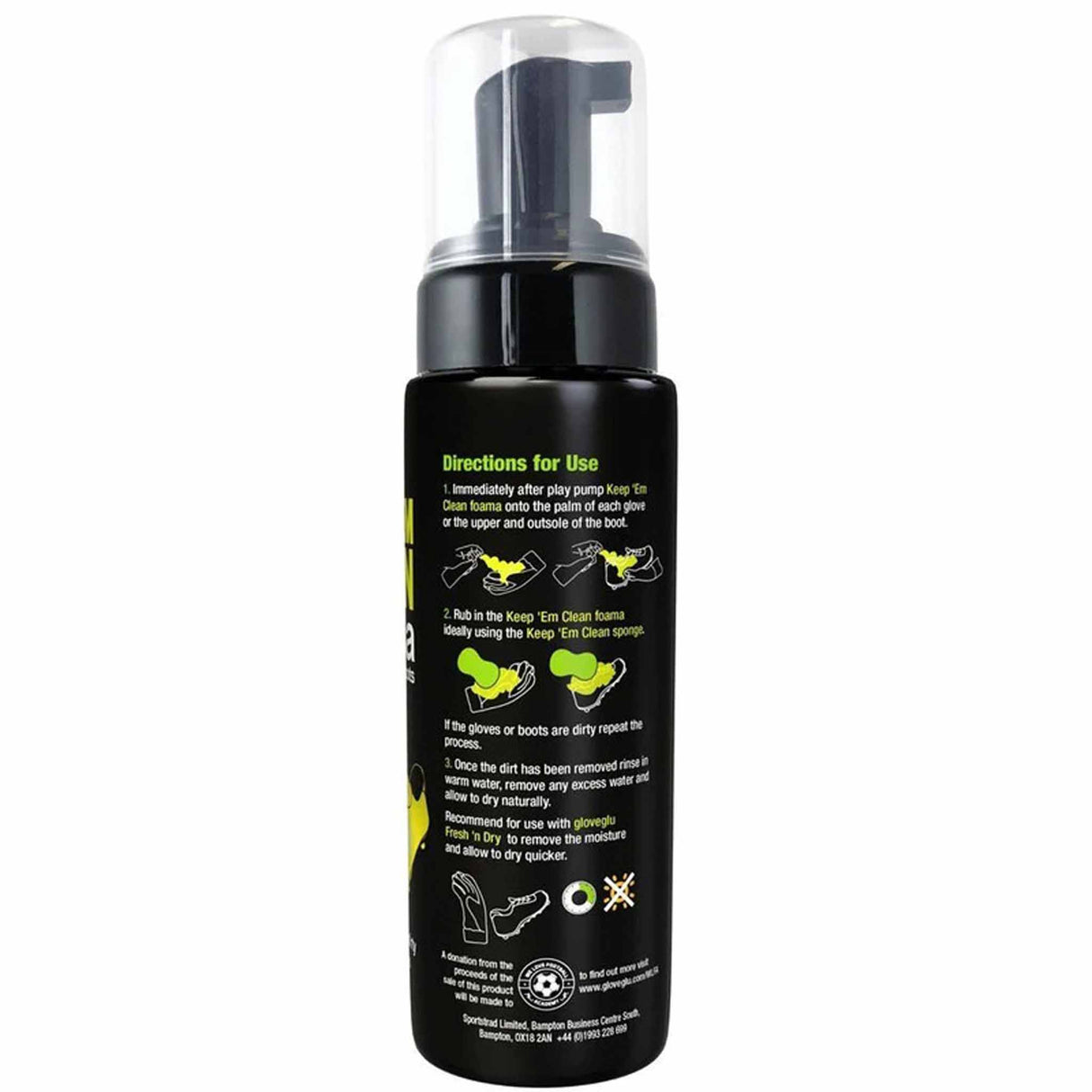 GloveGlu GloveGlu Keep 'em Clean Foama nettoyant pour gants et chaussures de soccer