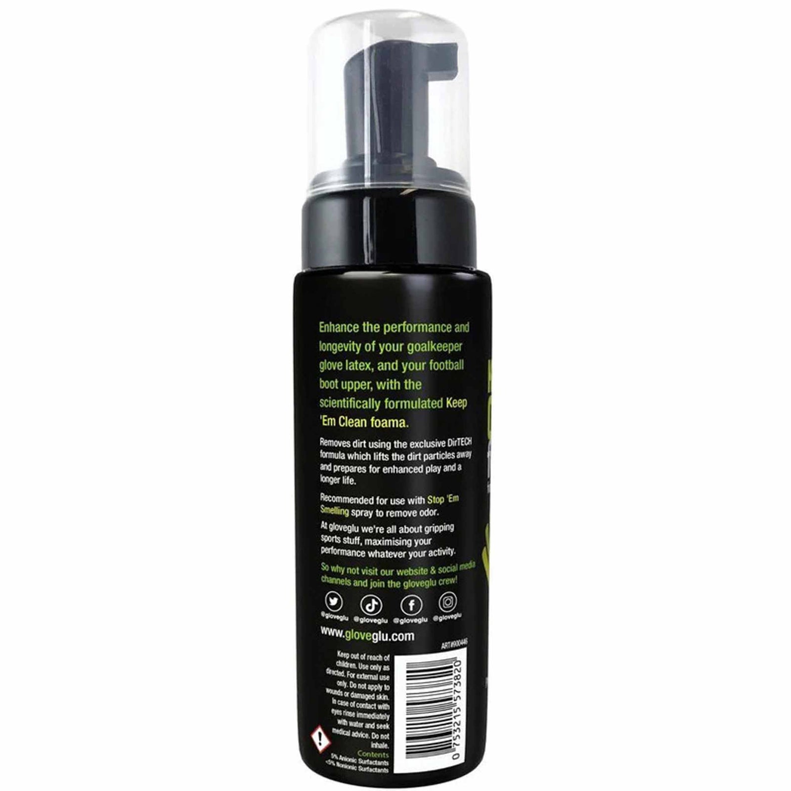GloveGlu GloveGlu Keep 'em Clean Foama nettoyant pour gants et chaussures de soccer