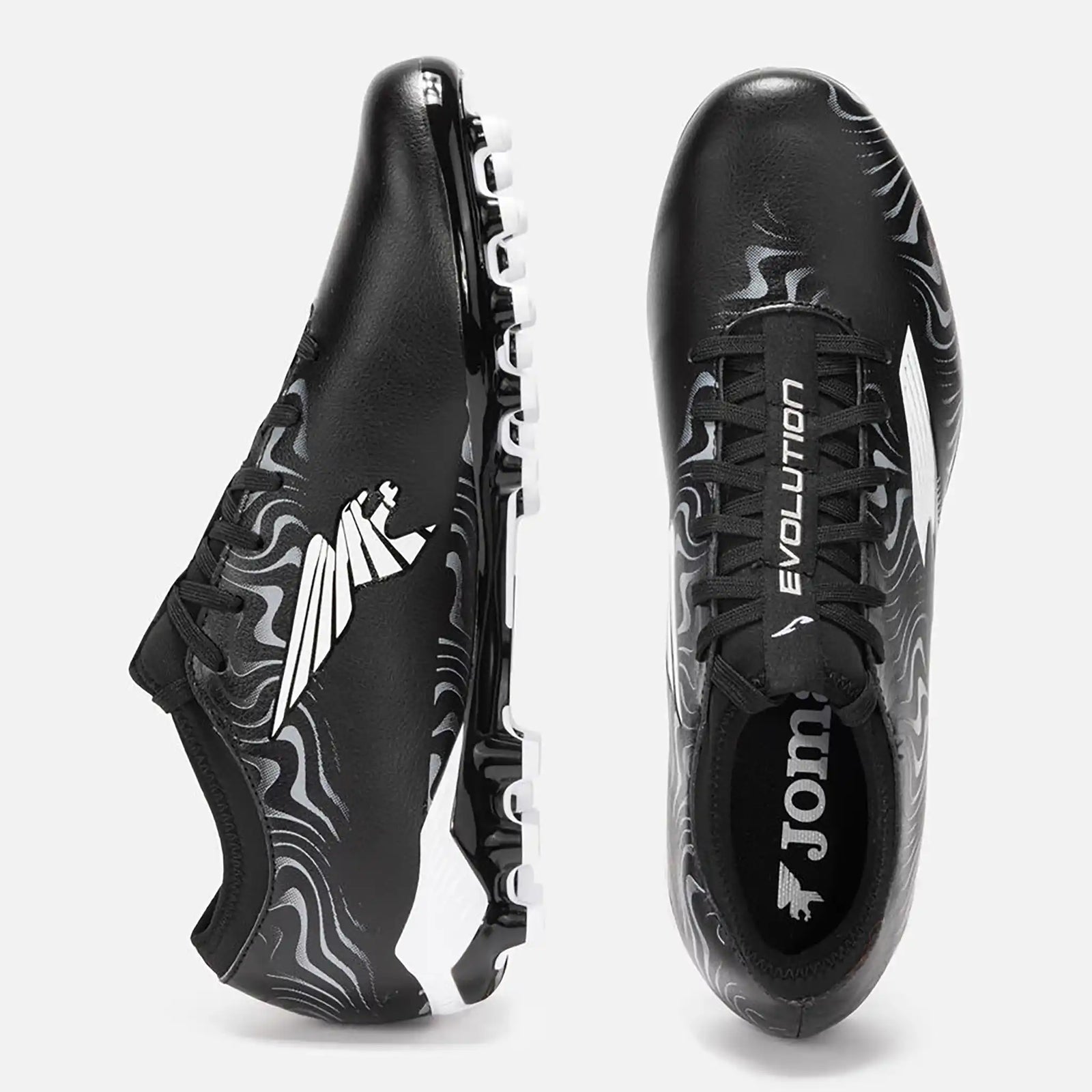 Joma Evolution JR 2501 AG Chaussures de soccer gazon artificiel pour enfants - Noir / Blanc