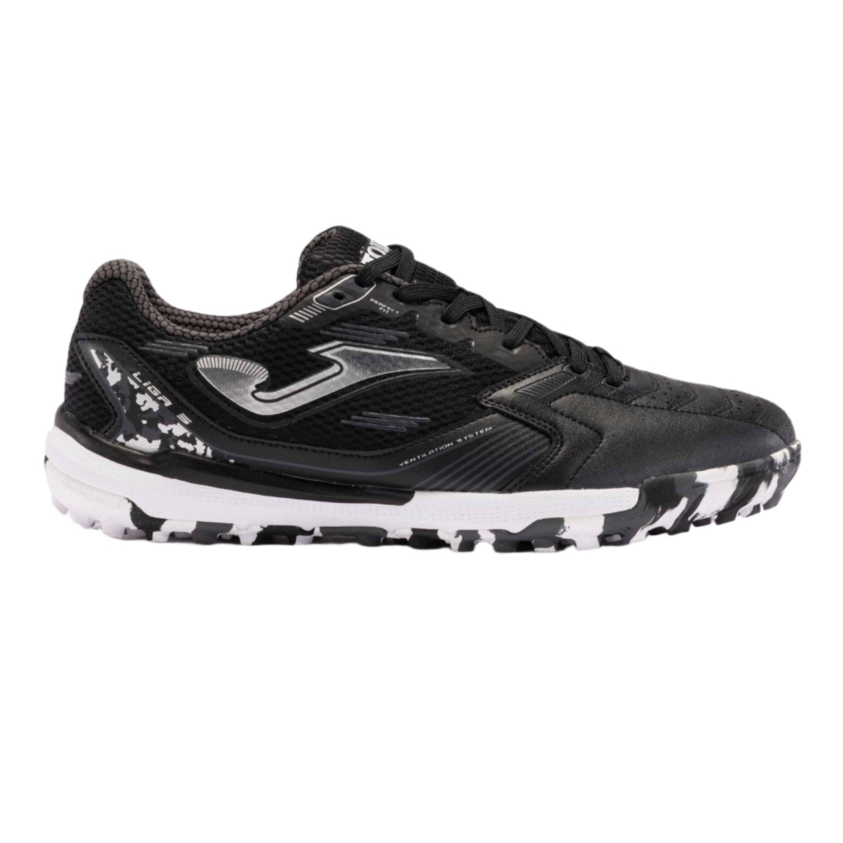 Joma Liga-5 2401 Turf Soccer Shoes - Black / White