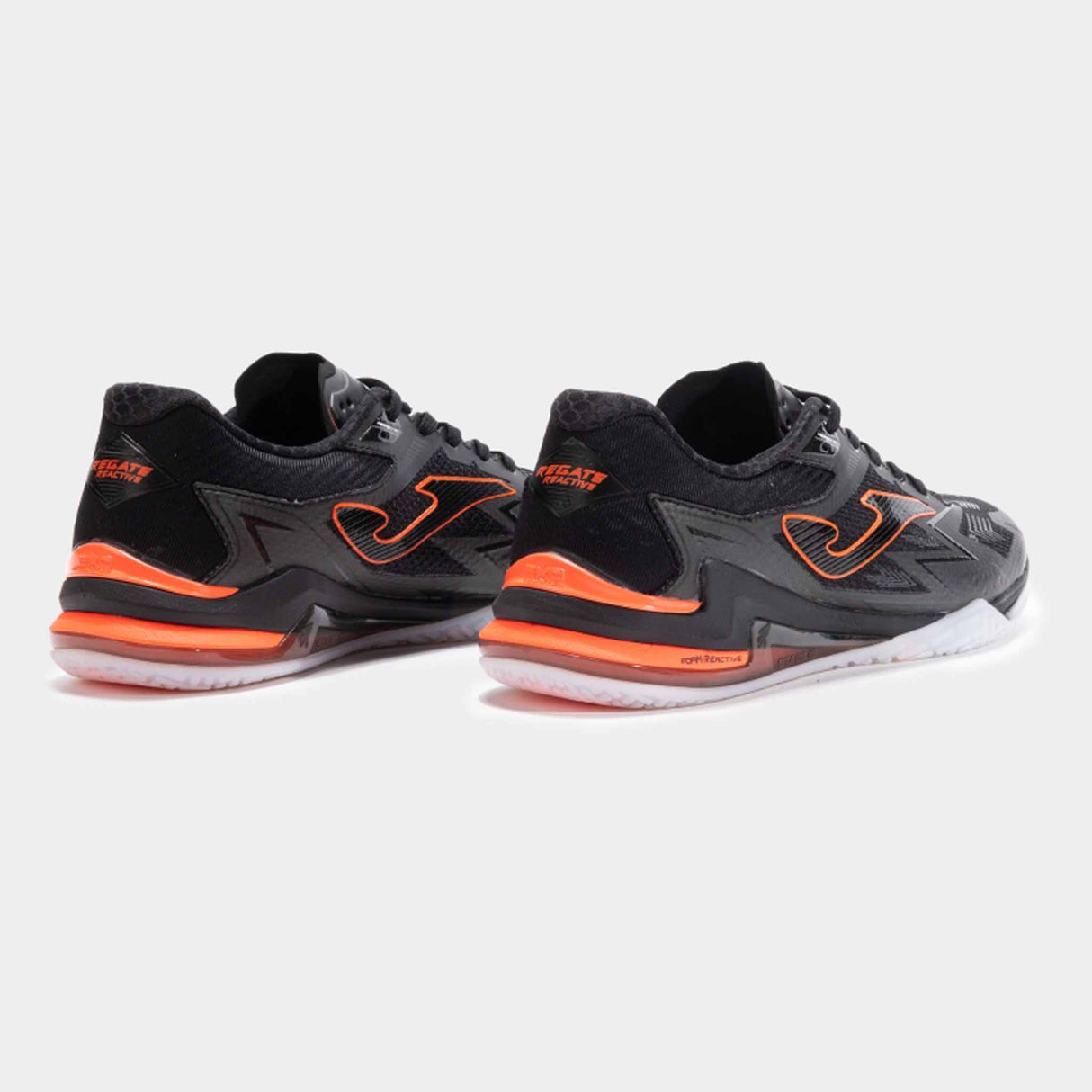 Joma Regate Reactive 2501 Futsal Indoor Soccer Shoes - Black / Bright Orange