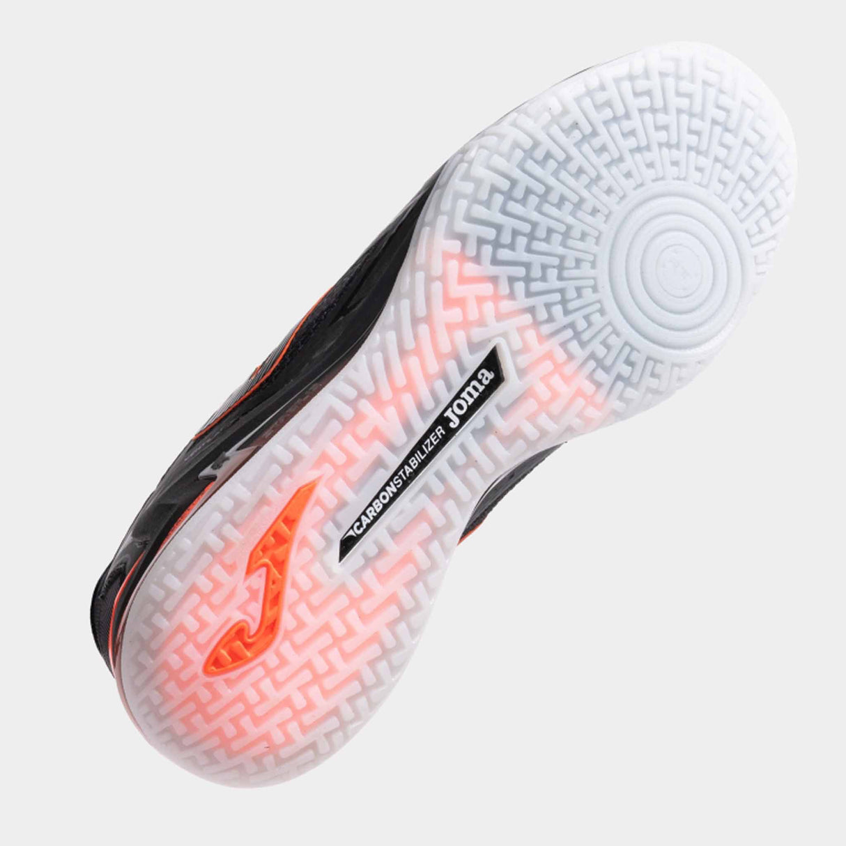 Joma Regate Reactive 2501 Futsal Indoor Soccer Shoes - Black / Bright Orange