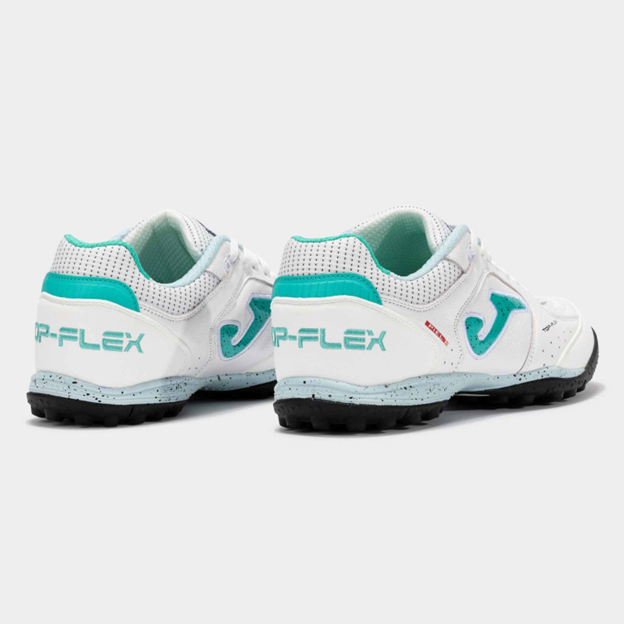 Joma Top Flex 2502 TF Turf Soccer Shoes - White / Turquoise