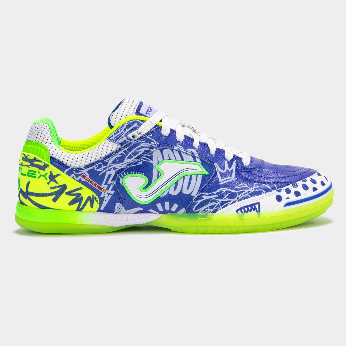 Joma Top Flex 2564 Pito Futsal Indoor Soccer Shoes - Blue / White / Green