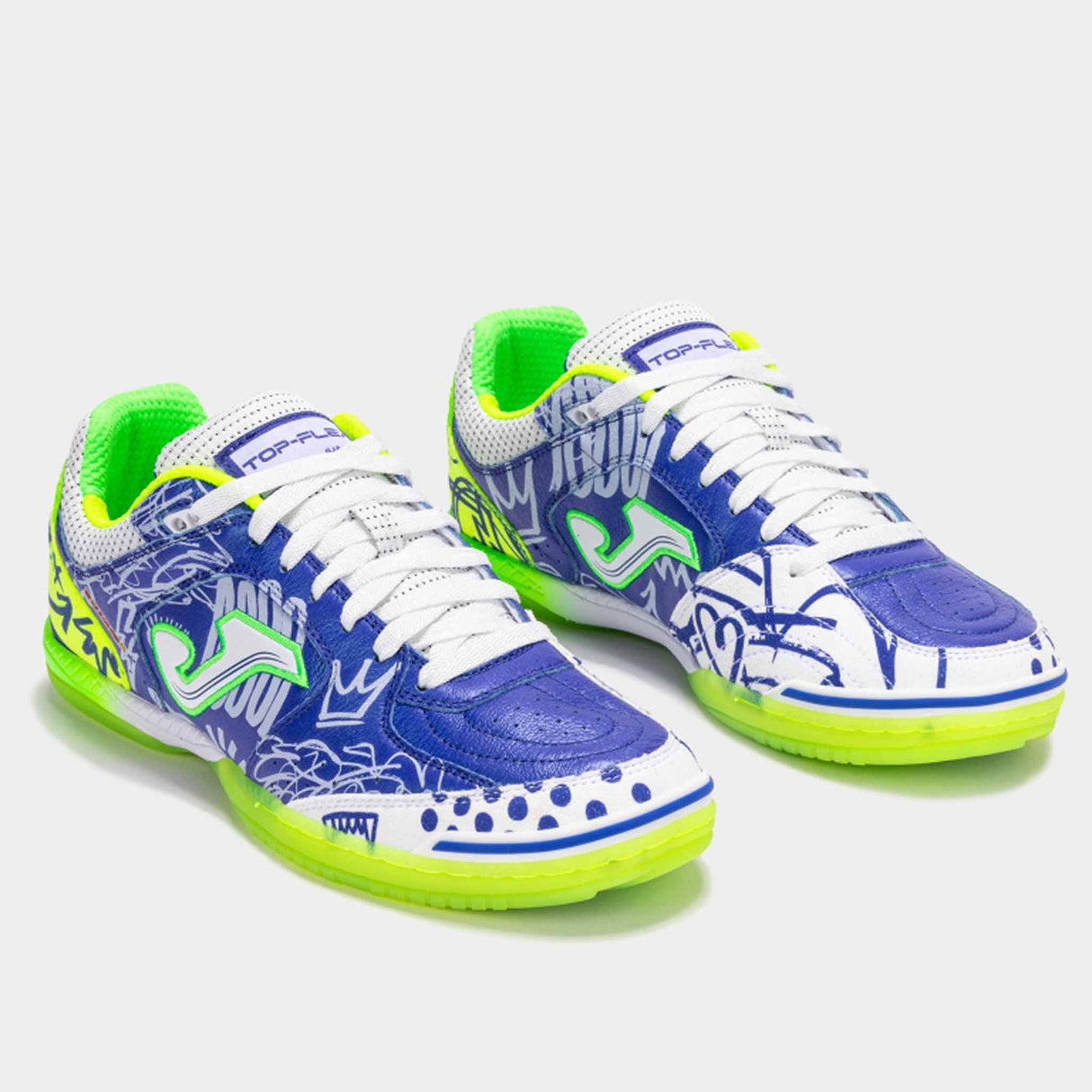 Joma Top Flex 2564 Pito Futsal Indoor Soccer Shoes - Blue / White / Green