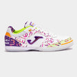Joma Top Flex 2572 Amandinha Futsal Indoor Soccer Shoes - White / Purple